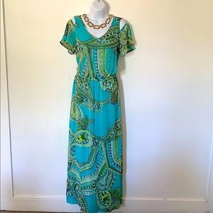 CHICOS ANKLE LENGHTH MAXI DRESS. Size 0=4-6 misses